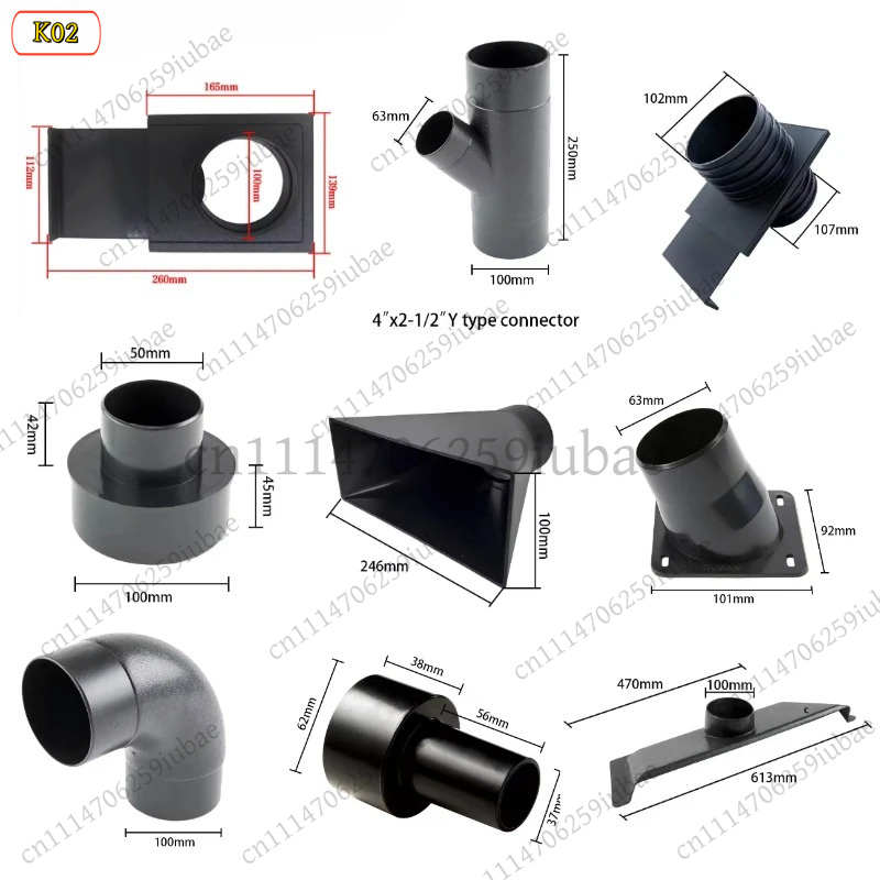 Woodworking Vacuum System - Kit di Raccordi per la Raccolta