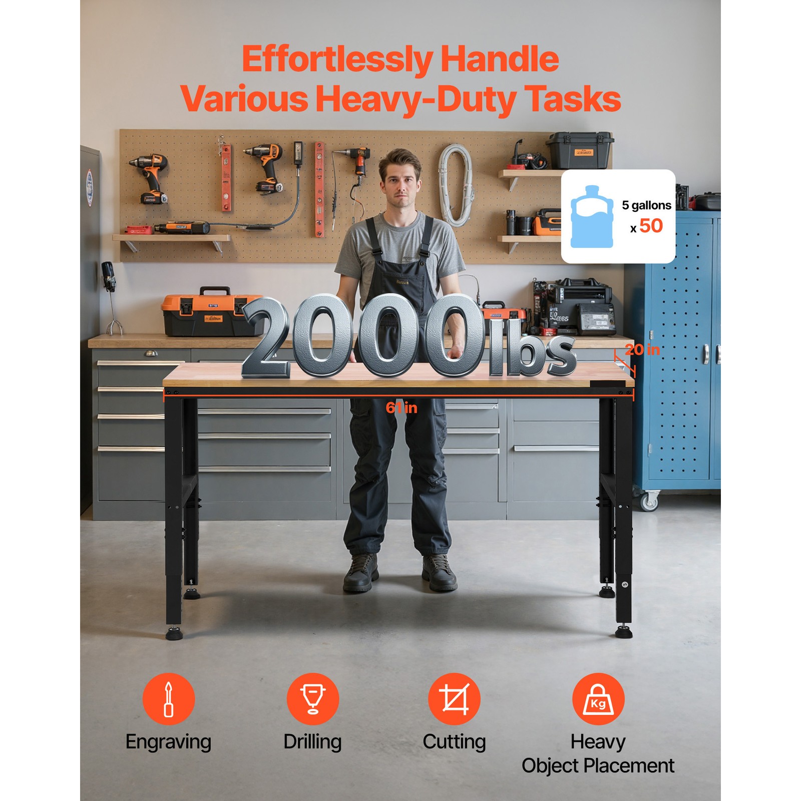 Banco da Lavoro Regolabile in  - Woodworking Table recensione e prezzo