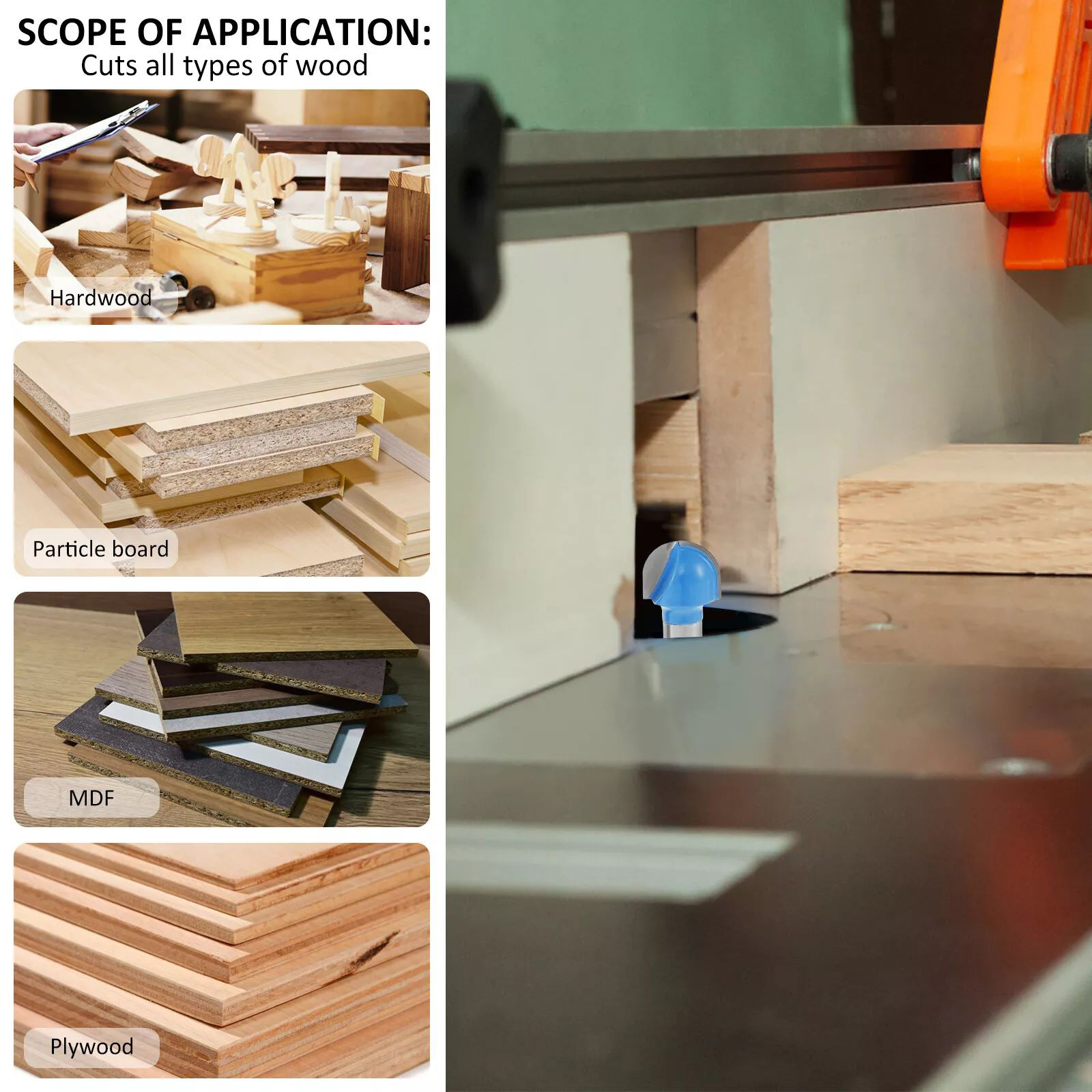 Set di 4 frese a punta tonda c - Woodworking Kickback recensione e prezzo