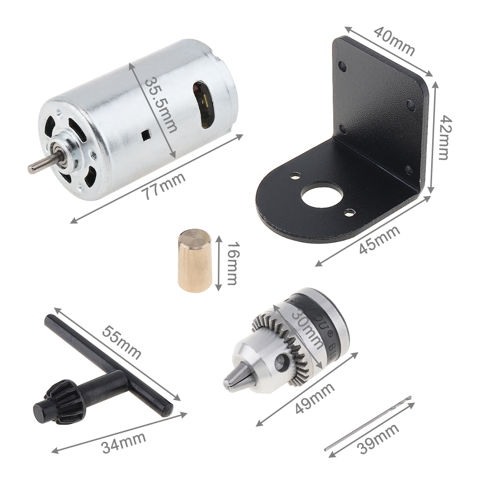 Trapano a mano 12-24V 555/775  - Woodworking Lathe Chuck recensione e prezzo